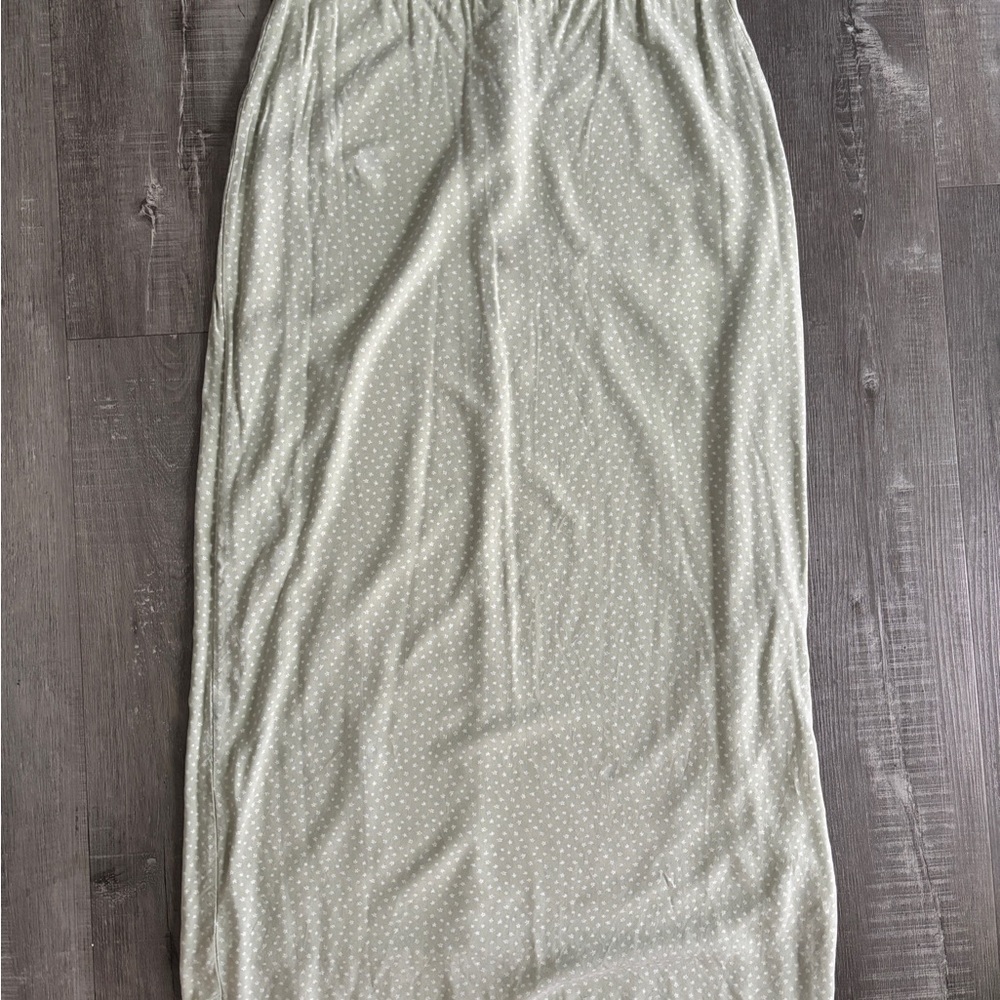 La Hearts Light Mint Polka Dot Maxi Skirt